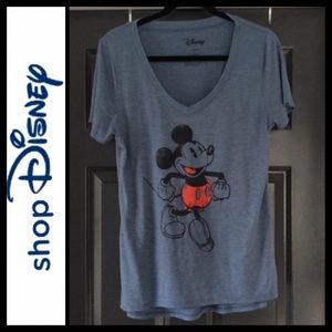 Disney Ladies Mickey Mouse V-Neck Tee